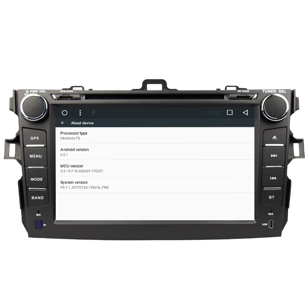 Flash Deal Eunavi Octa core 2 din Android 9.1 car dvd radio player stereo gps for Toyota Corolla 2007 2008 2009 2010 2011 2G RAM with wifi 3