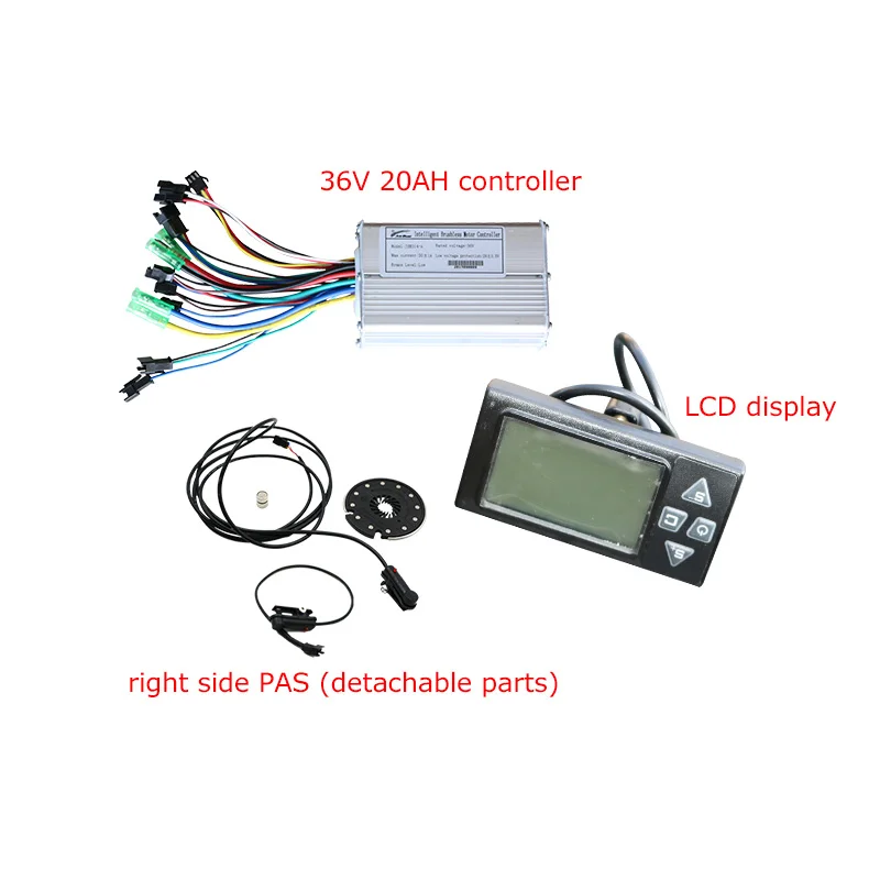 36 В 350 Вт/500 Вт контроллер электрического велосипеда с ЖК-дисплеем PAS датчик скорости водонепроницаемый кабель Электрический велосипед Ebike комплект электрических деталей - Цвет: 36V 20AH PAS1