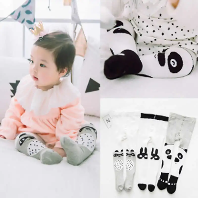 

Girl Boys Cotton Colored Soft Tight Stocking Pantyhose Infant Cotton Baby Black White Panda Animal Pantyhose