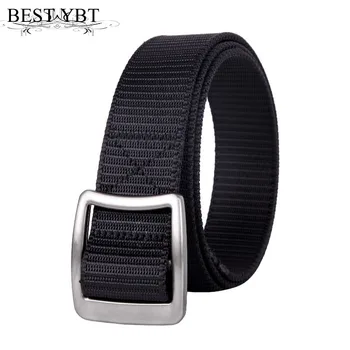 

Best YBT Men belt new Light and quick drying Nylon Alloy buckle belt casual outdoor sport Men cowboy pants belt