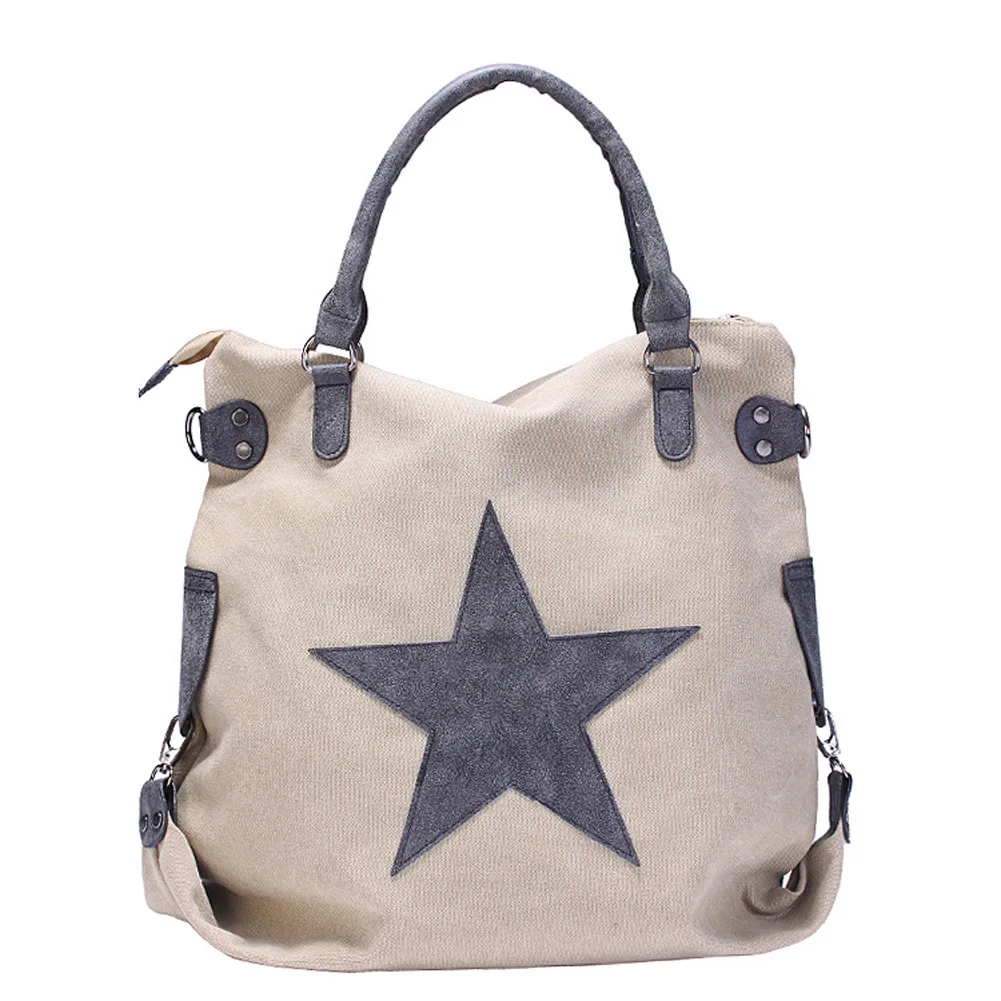 

2018 Fashion BIG STAR VINTAGE CANVAS SHOULDER BAGS Women Travel Tote Shoulder Bag Multifunctional Shopping Handbag