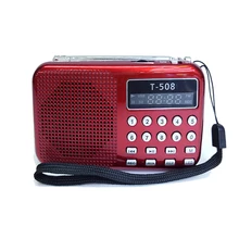 Портативный внутренний светодиодный Стерео FM радио динамик поддержка USB TF карта MP3 музыкальный плеер T508 Мини Магнитный динамик