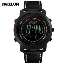 Bozlun Men Sports Watches Weather Altitude Pressure Temperature Digital Wristwatches Compass Waterproof Relogio Masculino MG03