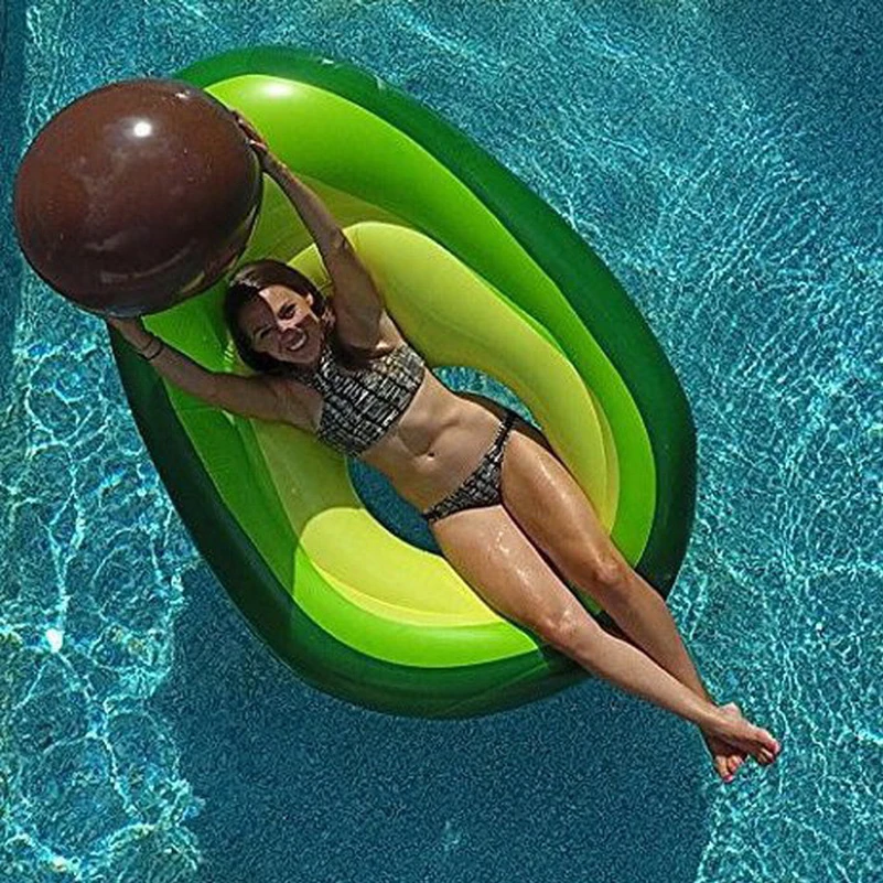 YUYU 160x125cm Avocado Swimming Ring Inflatable Swim Giant Pool Float for Adults for pool Tube circle Float Swim Pool Toys