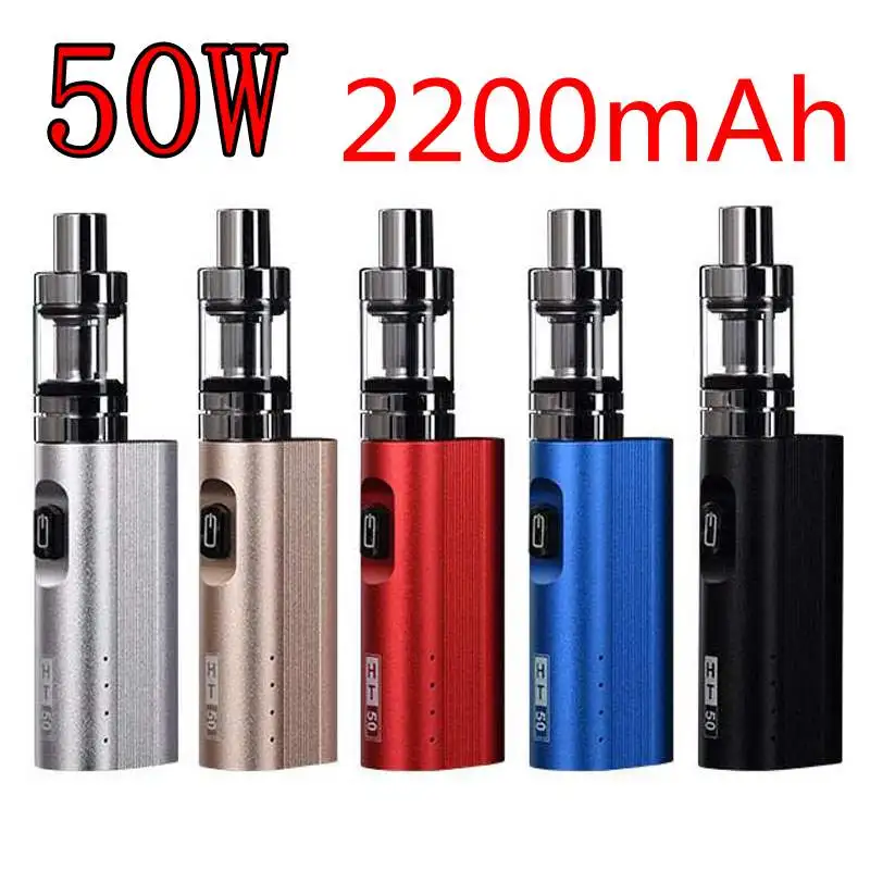 New font b vape b font Electronic Cigarett Box Mod kit 50W battery 2200mAh Temperature Control