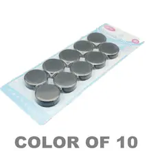 10pcs di Montaggio Magnetico Bottoni Nero Dia. 30x10mm Bordo Bianco Magnete in Ferrite in Vaso di Ceramica in Possesso di Magnete Permanente 3x1 centimetri