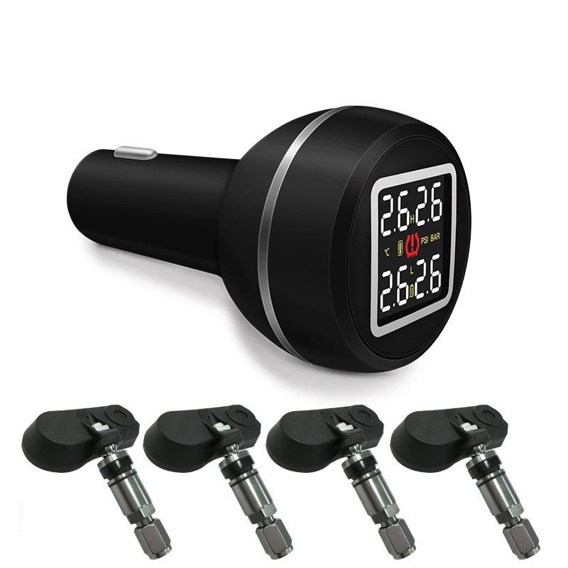 D580C-TJ Smart Car TPMS система контроля давления в шинах с беспроводной выделенной радиочастотной технологией 4 внутренних датчика