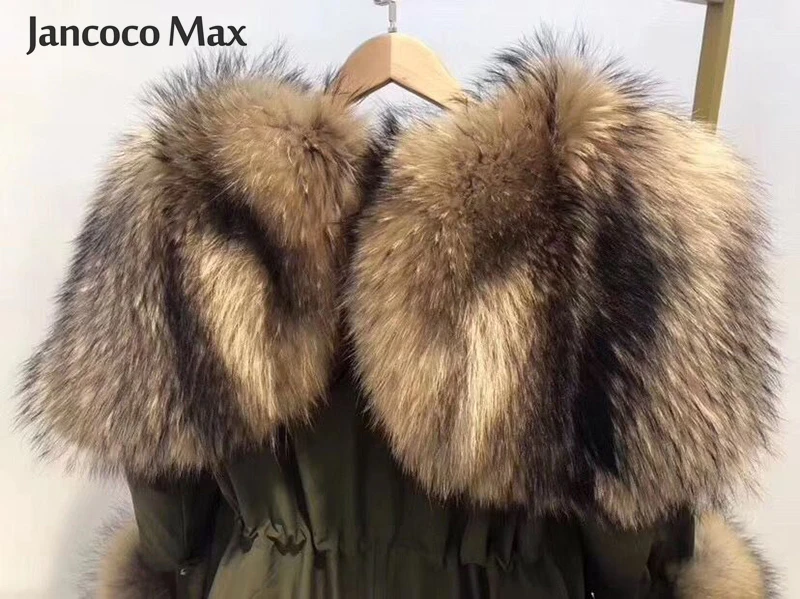 New Winter Women Supper Big Fur Parka Real Fox Fur / Raccoon Fur Hooded Fur Parkers Top Quality Outerwear S7555