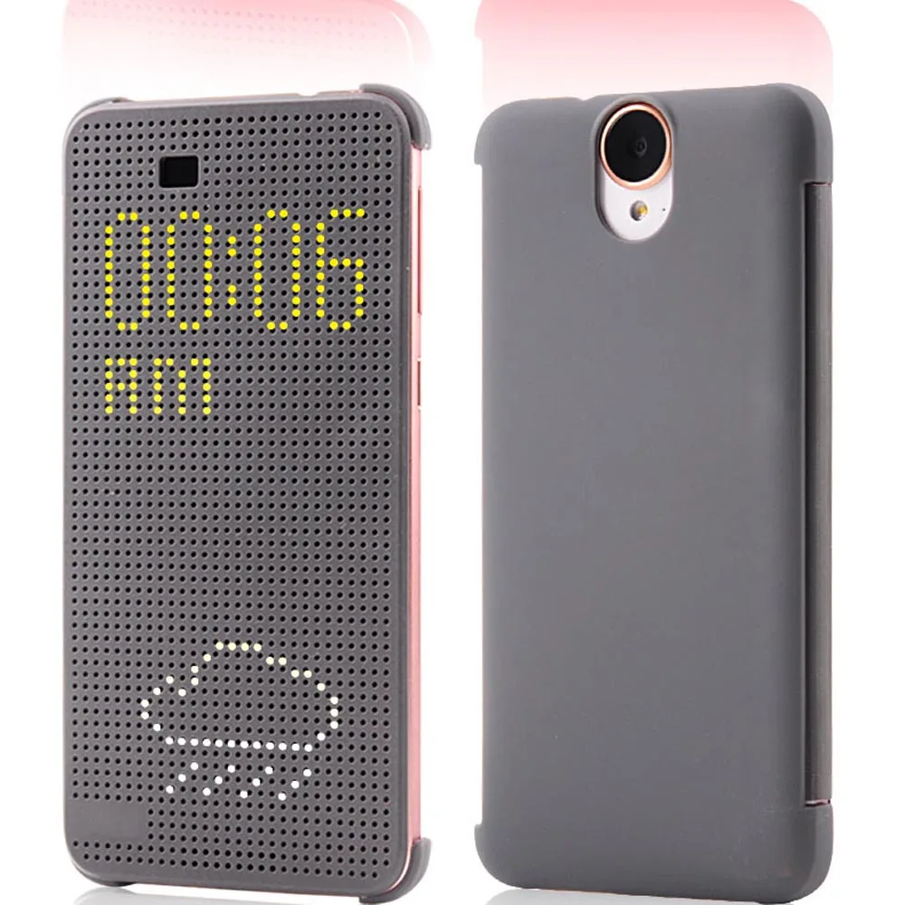 

Luxury Smart Flip Dot View Cover Case With Stylish Matrix Design For HTC One E9 E 9 with Auto Sleep Wake function Phone Case