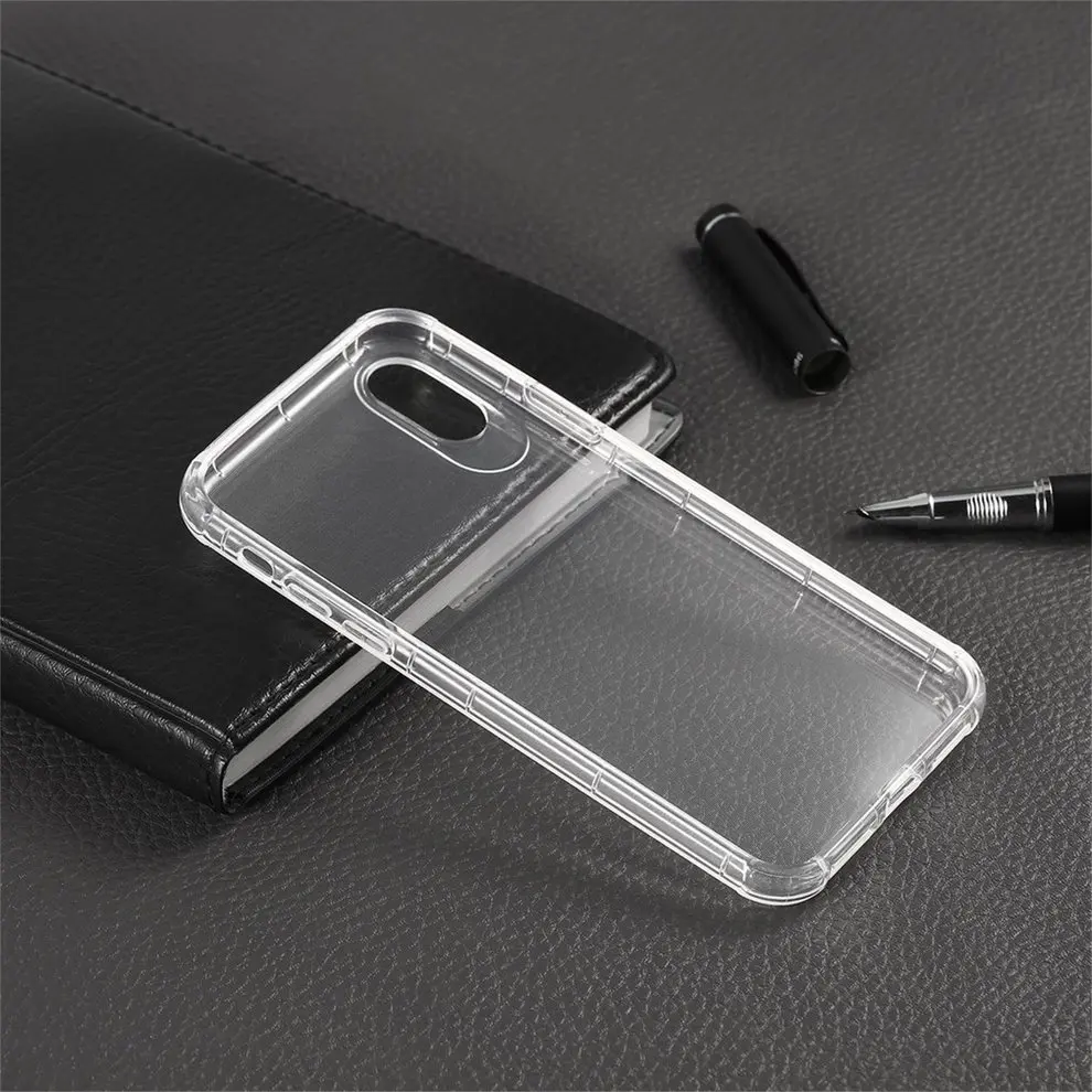 

2pcs Soft TPU Edge Transparent Phone Back Cases Shell Protective Cover For iPhone X