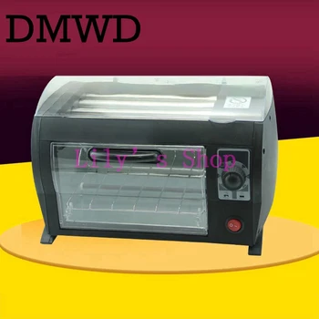 

DMWD Electric Sausage Roasting Machine Roller Commercial Hotdog Teppanyaki Baking Grill Hot Dog Kebab Roaster Warmer EU US Plug