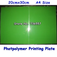 200x300 мм A4 Размеры водосмываемый для тампопечати Горячие Фольга тиснения клише внесении ультрафиолетового облучения фотополимерные печати пластины плесень