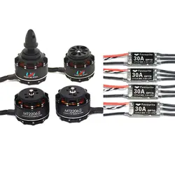 LHI mt2206 2300kv FPV-системы бесщеточный Двигатель (2-4 S) + 4x Пчелка 30A ESC blheli программа OPTO 2-6 S поддерживает oneshot125 для RC Самолеты Quadcopter