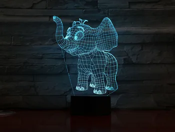 

Animal Elephant Led Night Light Touch Sensor 7 Color Changing Decorative Lamp Child Kids Baby Kit Nightlight Elephant 3D Lamp