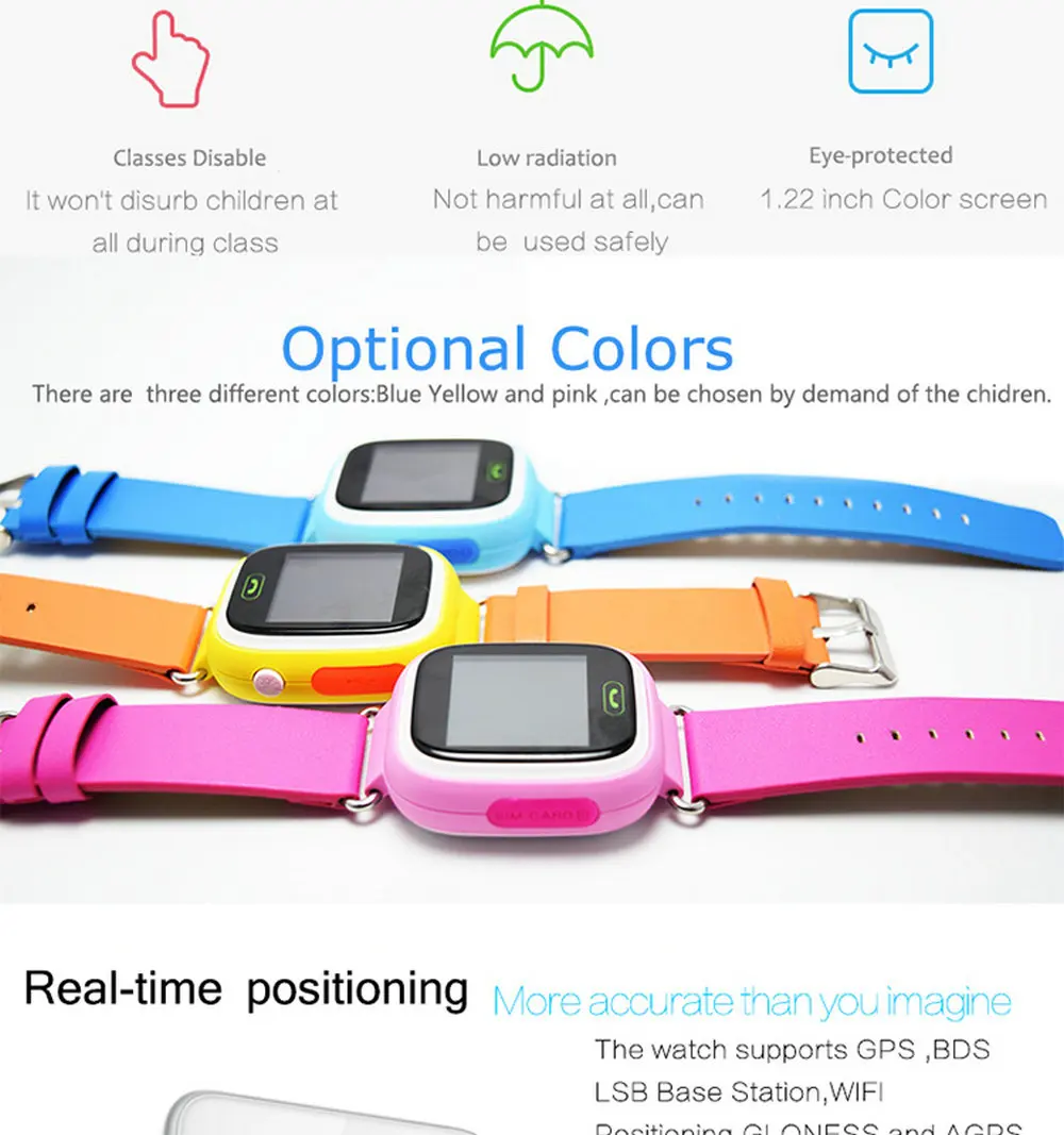 GEJIAN gps детские часы мобильный фонарик для телефона дети 1,22 дюймов цветной сенсорный экран wifi SOS детские часы PK Q50 Q80 Q60