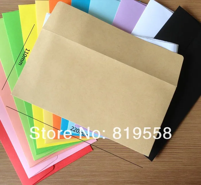 Винтажные разноцветные 20 цветов дизайн 22x11 см декоративные цветные конверты индивидуальность/120 шт./компл./ /