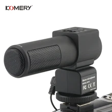KOMERY Video And Camera Microphone Condenser Microphone Professional Stereo Microphone Compatible With DV And SLR Cameras kamerar 3 2 16 9 lcd viewfinder for video cameras slr cameras black red