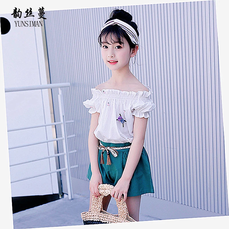 

2019 Kids Summer Clothes Set for Girls 7 8 9 10 to 12 Years Fashion Print Children Clothing Suit Girls Outfit 2 Piece Set B12A1A