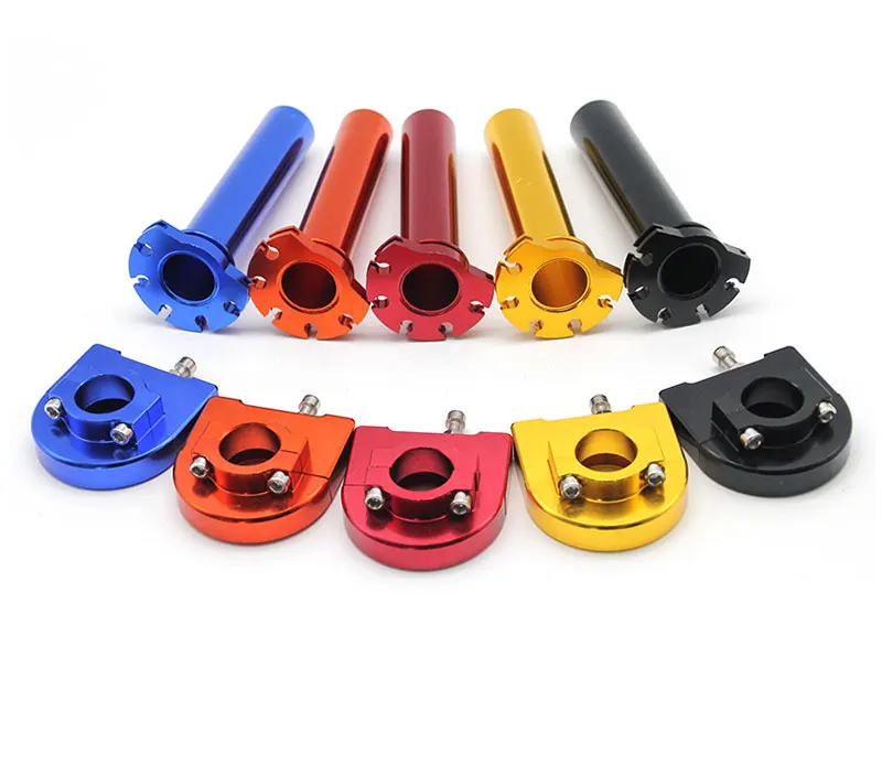 Sclmotos-7/8" Motorcycle Throttle Twist Grips 22mm CNC Aluminum Grip+Cable Accelerator Moped Scooter Dirt Bike Refit Part Race