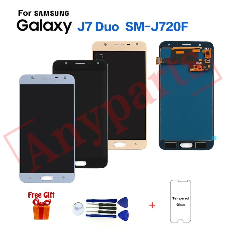 TFT для samsung Galaxy J7 Duo SM-J720F ЖК-дисплей Замена экрана для samsung Galaxy J720 SM-J720F ЖК-дисплей модуль