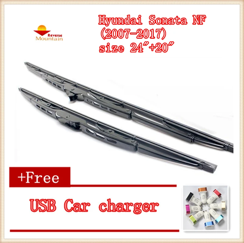 2pcs/lot Car windshield wiper Blade U type Universal For Hyundai Sonata