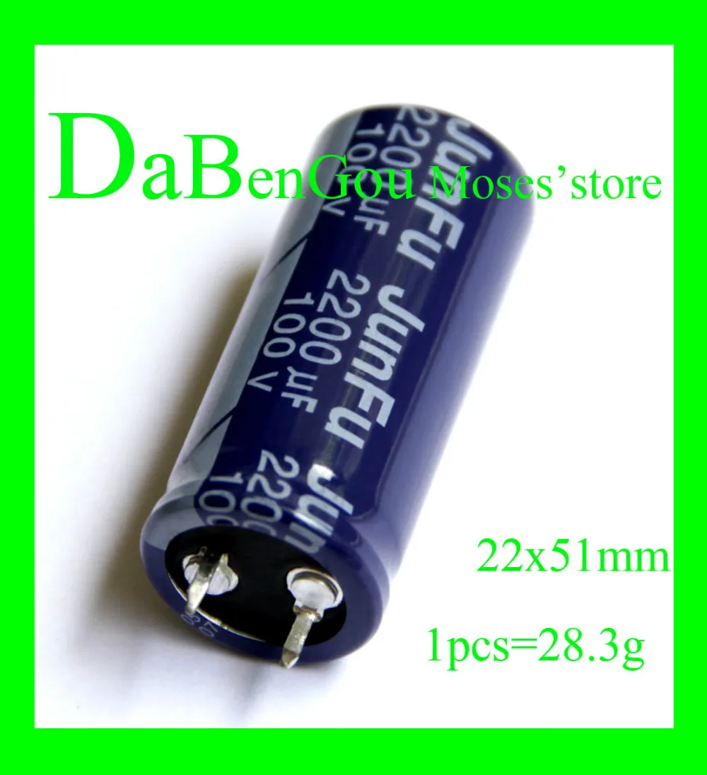 

100v 2200uf Original New Electrolytic Capacitor Capacitance Radial 22x50mm (2pcs)