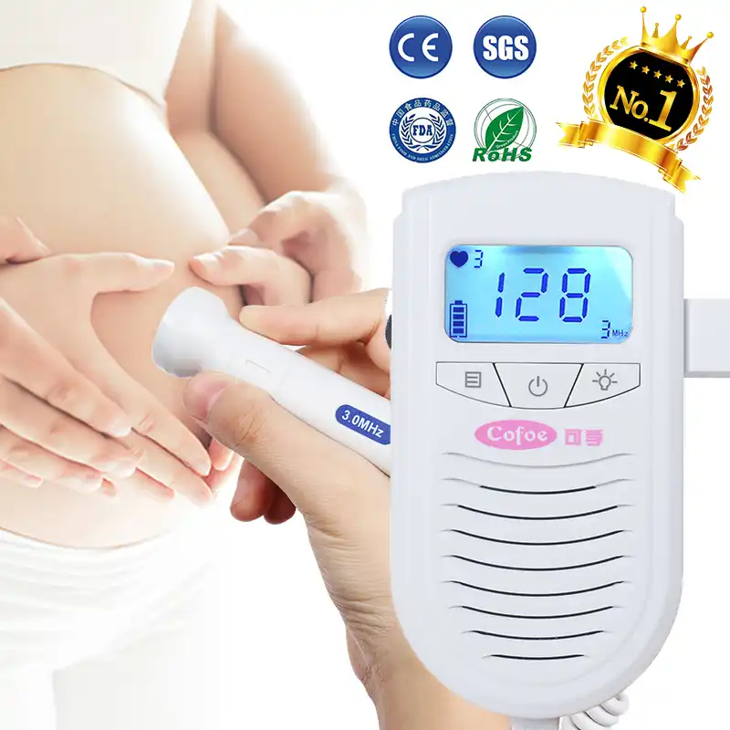 Cofoe Fetal Doppler ultrasonido bebé Detector de latidos del corazón