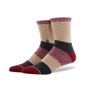 

PEONFLY Combed Cotton Food Animal Stripe Dots Men Socks Dress Business Harajuku Sock Cotton Socks
