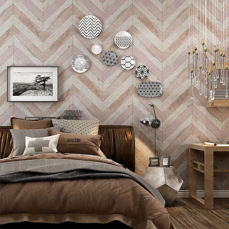 Retro Nordic Wood Wallpaper 3D Embossed Wood Texture Wall Paper Living Room Bedroom Clothing Store Non-Woven Wall Covering Rolls Retro Nordic Wood Wallpaper 3D Embossed Wood Texture Wall Paper Living Room Bedroom Clothing Store Non-Woven Wall Covering Rolls