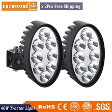 40 w Par OVAL LEVOU LUZ de TRABALHO 12 V 24 V Flood Ponto do FEIXE Para JOHN DEERE MASSEY CASE IH NEW HOLLAND Kubota Trator LOVOL DEUTZ FAHR