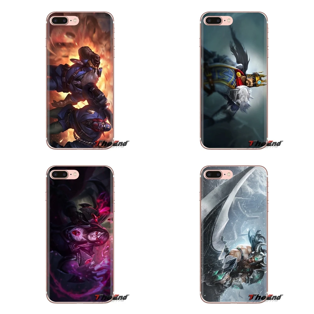 

For iPod Touch Apple iPhone 4 4S 5 5S SE 5C 6 6S 7 8 X XR XS Plus MAX Transparent TPU Case Tryndamere Volibear League of Legends