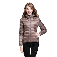 Женский модный тонкий пуховик милое пальто 90% белый пуховик женская одежда ультра легкая одежда RE0786