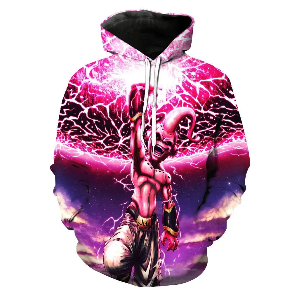 

Anime Hoodies Dragon Ball Z Pocket Gohan Hooded Sweatshirts Kid Goku 3D Hoodies Pullovers Men Women Long Sleeve Outerwear Hoodie