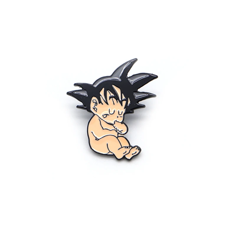 

30pcs/lot Cartoon Anime Brooches for Men DRAGON BALL Enamel Pins for Kids Lapel Pin Bag Pins Badge Wukong Baby Brooch Q1221