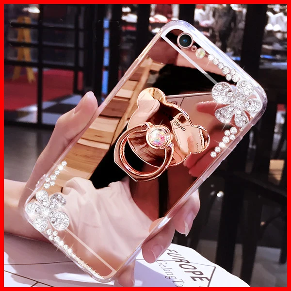 Для IPhone 7 Plus для X XS MAX XR 8 роскошное мягкое зеркало с 360 кольцевым корпусом iphone6 6S 5 5S