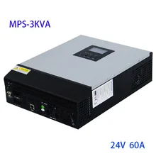 3KVA чистая Синусоидальная волна Гибридный Инвертор 24V 220V Встроенный 60A MPPT PV Контроллер заряда и зарядное устройство переменного тока для домашнего использования MPS-3K