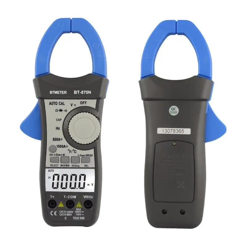Профессиональный высококачественный Btmeter BT-870N цифровой клещи AC/DC напряжение электрический мультиметр DMM сопротивление тестер Instrumentat