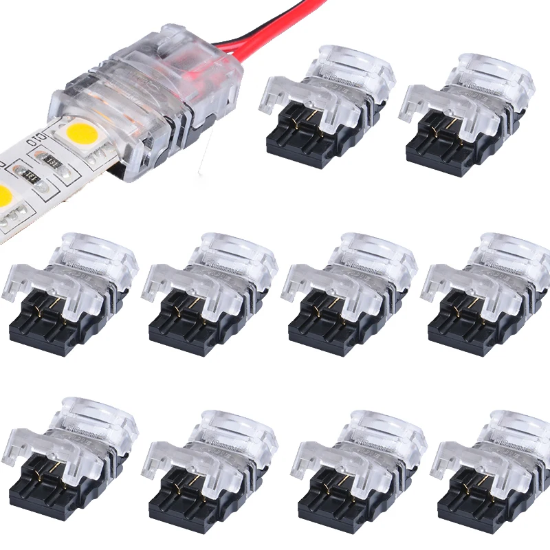 

Quick Splice Wire Connector 2pin LED Strip Waterproof Wiring Cable Electrical Crimp Terminal Blocks Conductor