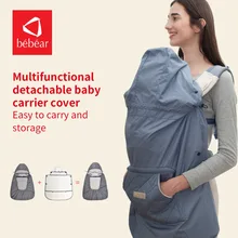 

Bebear Baby Carrier Cover Warm Baby Sling Cover Multifunctional Babies Cloak Stroller Covers for Winter Removable Spring Cloaks