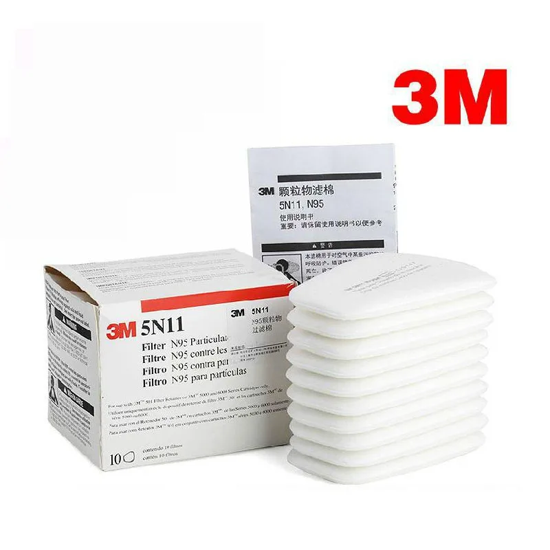 

3M 5N11 Particulate Cotoon Filter 10pcs/Box Respiratory Protection Use with Respirators 5000 Series Mask or 6000 Series LT003