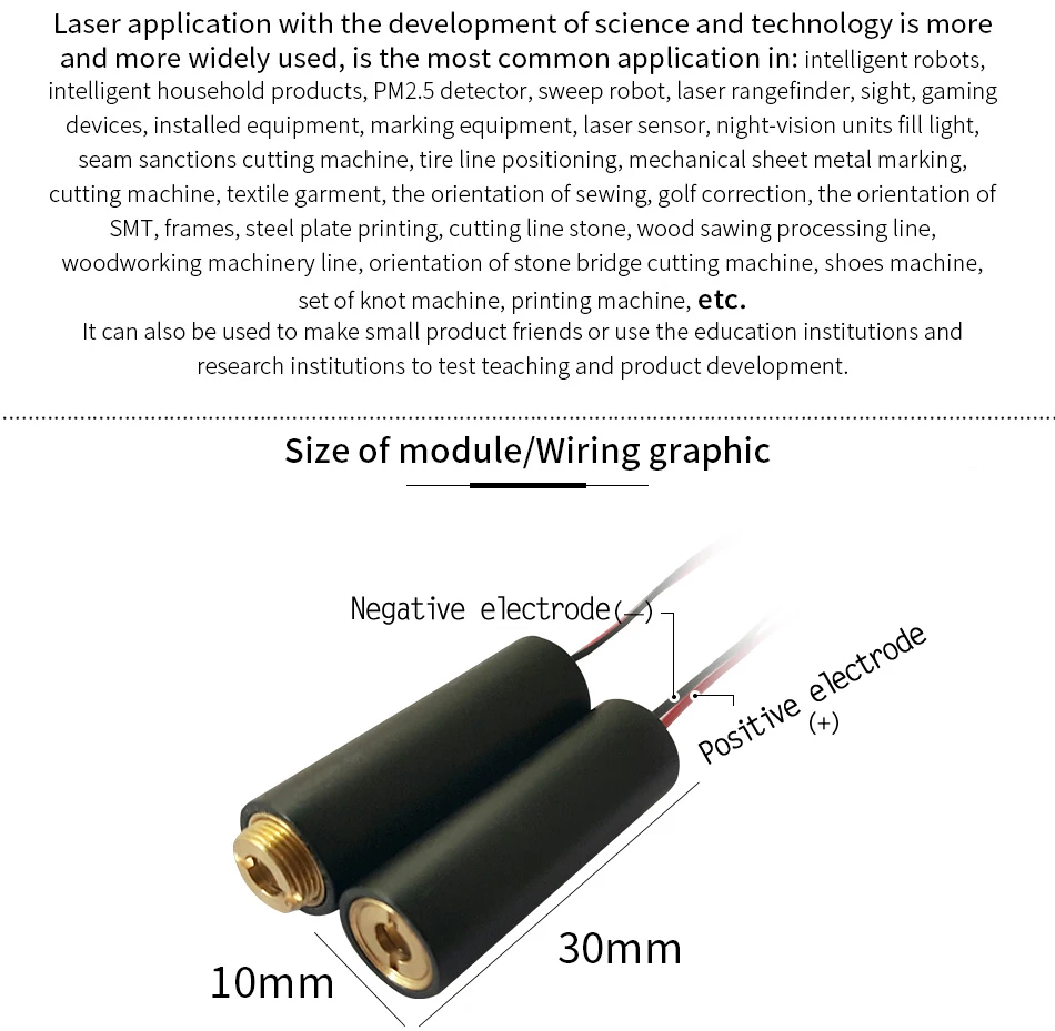 Высокое качество 650нм 5 мВт Регулируемый Красный точечный лазерный модуль промышленного класса лазерный прицел Красная точка лазерный фокус модуль производство
