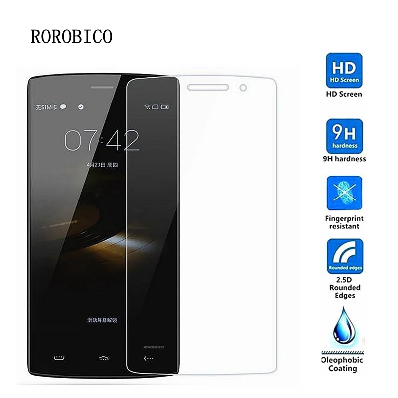 Закаленное стекло ROROBICO для Homtom HT5 HT6 HT7 HT16 HT37 Защитная пленка экрана 2.5D Пленка
