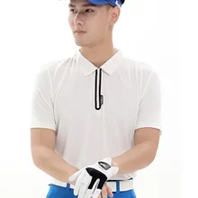 PGM Для мужчин лето поло рубашка Спортивная одежда Для Мужчин's футболка для гольфа из дышащего материала для игры в гольф короткий рукав одежда быстросохнущая