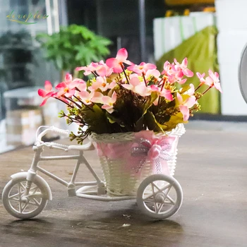 

Zinmol 1 Set Silk Clover Flowers 35 heads Artificial Flowers Arrangement Fake Flowers Decorative Flower with Tricycle Pots