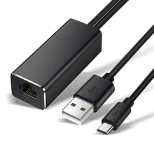 USB 2,0 к RJ45 Ethernet адаптер 480 Мбит/с высокоскоростная микро USB сетевая карта для Amazon Fire tv Stick Google Chromecast