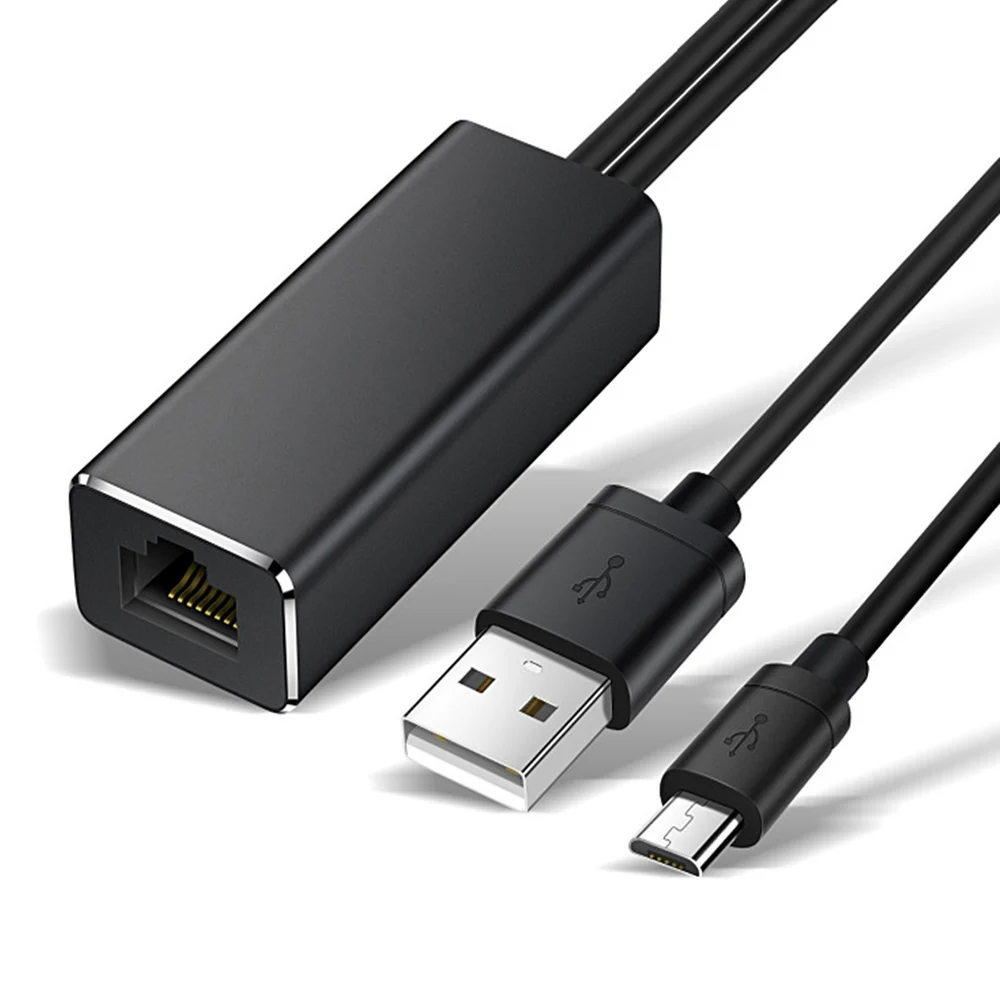 

USB 2.0 To RJ45 Ethernet Adapter 480Mbps High Speed Micro USB Network Card For Amazon Fire TV Stick Google Chromecast
