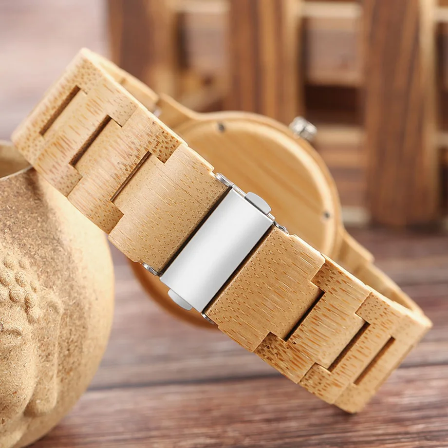 YISUYA Elegant Men Watches Top Brand Luxury Full Wood Bamboo Minimalist Quartz-watch Lightweight Roman Numbers Relogio Masculino (10)