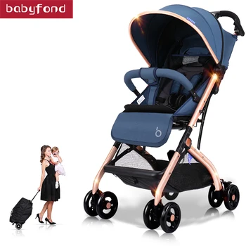 

Light baby stroller umbrella baby car gold frame 6 gifts travel can lay can seat High landscape baby carriage 175 newborn Pram