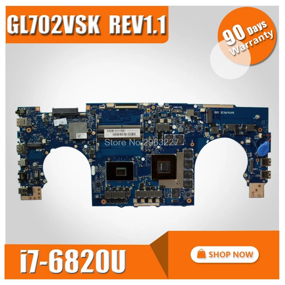 

GL702VSK Motherboard i7 GTX1070 For ASUS GL702VSK GL702 GL702V Laptop motherboard GL702VSK Mainboard GL702VSK Motherboard
