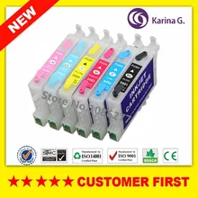 1 комплект для T0491 пустые перезаправляемые картриджа с ARC микросхема для Epson STYLUS PHOTO R230/210/350/310/фото RX510/RX630